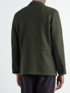 Boglioli - Herringbone Wool-Twill Overshirt - Green