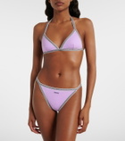 Versace Logo embroidered bikini bottoms