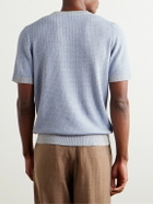PIACENZA 1733 - Silk and Linen-Blend T-Shirt - Blue