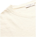 Sandro - Slub Linen T-Shirt - Neutrals