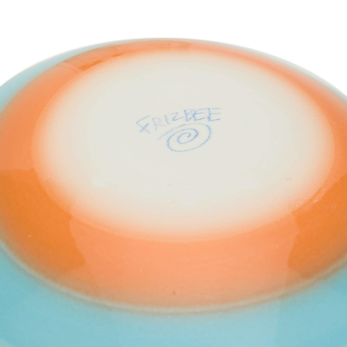 Frizbee Ceramics Pasta Plate in Water Orange Gradient Smile 