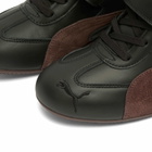 Puma Women's Speedcat Wedge Sneaker in Puma Black/Chocolate Brown