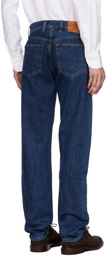 Drake's Indigo Five-Pocket Jeans