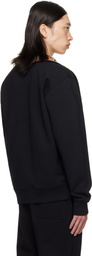 Burberry Black Check Collar Half-Zip Sweatshirt