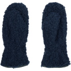 Vivienne Westwood Navy Poodle Boa Mitts