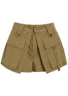 Isabel Marant Barta Canvas Shorts Khaki