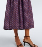 Dôen Quinelle printed cotton voile midi dress