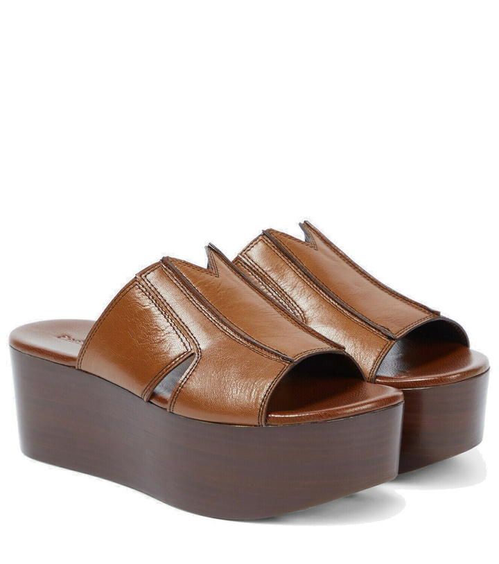Photo: See By Chloe - Hazel leather platform slides