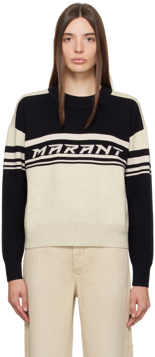 Isabel Marant Etoile Off-White & Black Callie Sweater Isabel Marant Etoile