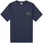 Kenzo Paris Men's Kenzo Oversized Tiger K Logo T-Shirt in Midnight Blue