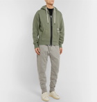 TOM FORD - Oversized Logo-Trimmed Garment-Dyed Loopback Cotton-Jersey Hoodie - Men - Green