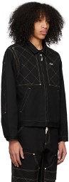 Advisory Board Crystals Black Contrast Stitch Jacket