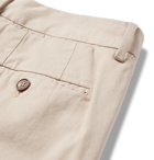 Ermenegildo Zegna - Slim-Fit Garment-Dyed Stretch-Cotton Twill Trousers - Beige