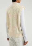 Varley Joilette Cable-knit Vest Cream