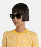 Fendi Lettering square sunglasses