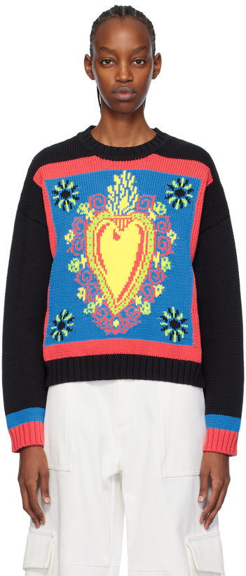 Photo: Moschino Black Intarsia Sweater
