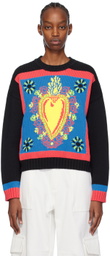 Moschino Black Intarsia Sweater