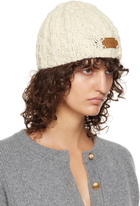 Chloé Off-White Extra Fine Wool & Silk Beanie