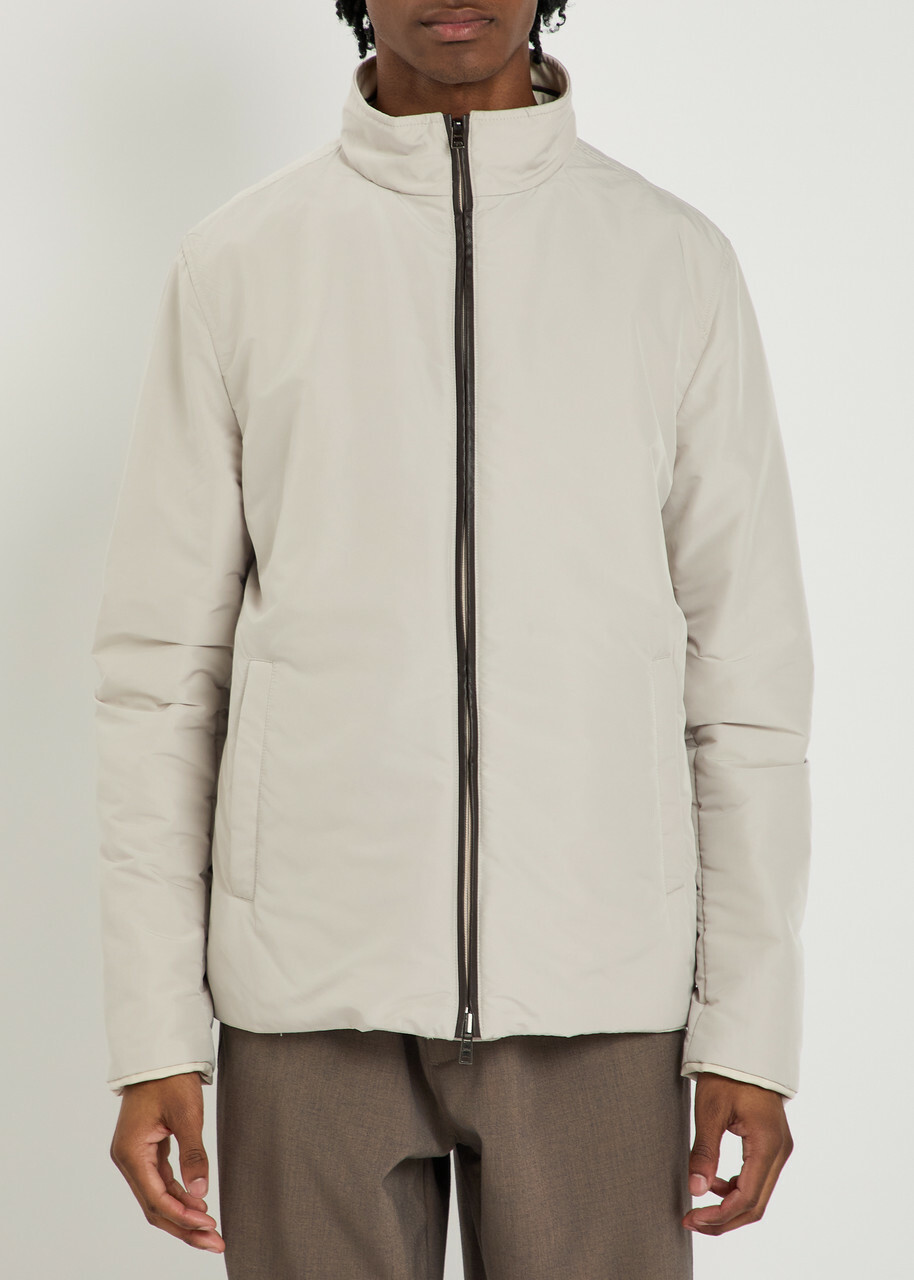 Herno Reversible Cashmere and Silk-blend Jacket Ecru