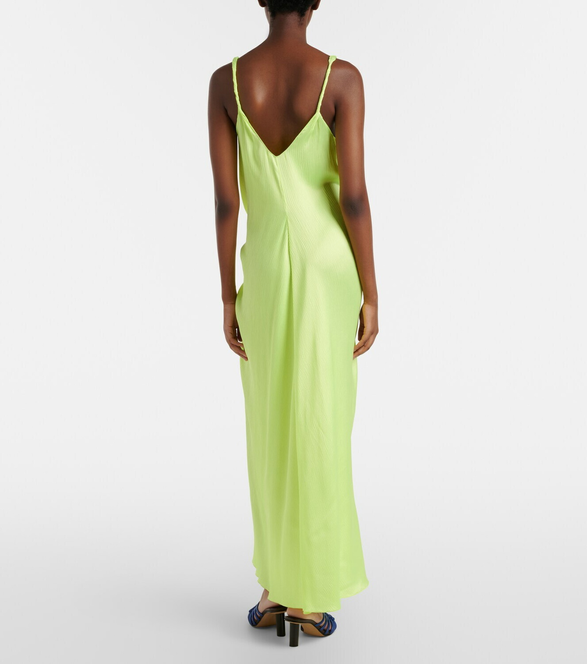 JW Anderson Gathered silk midi dress