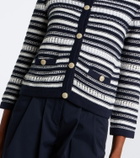 Veronica Beard Bellingham striped cotton cardigan