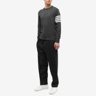 Thom Browne Men's Classic Merino Crew Knit in Dark Grey