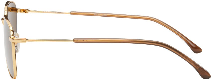 Dries Van Noten Gold Aviator Sunglasses