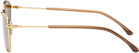 Dries Van Noten Gold Aviator Sunglasses