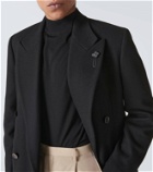 Lardini Double-breasted wool-blend overcoat