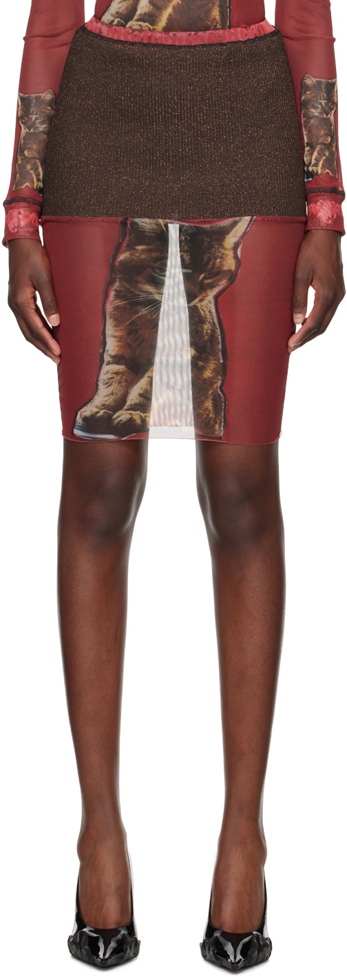 Women RED CAT Skirt