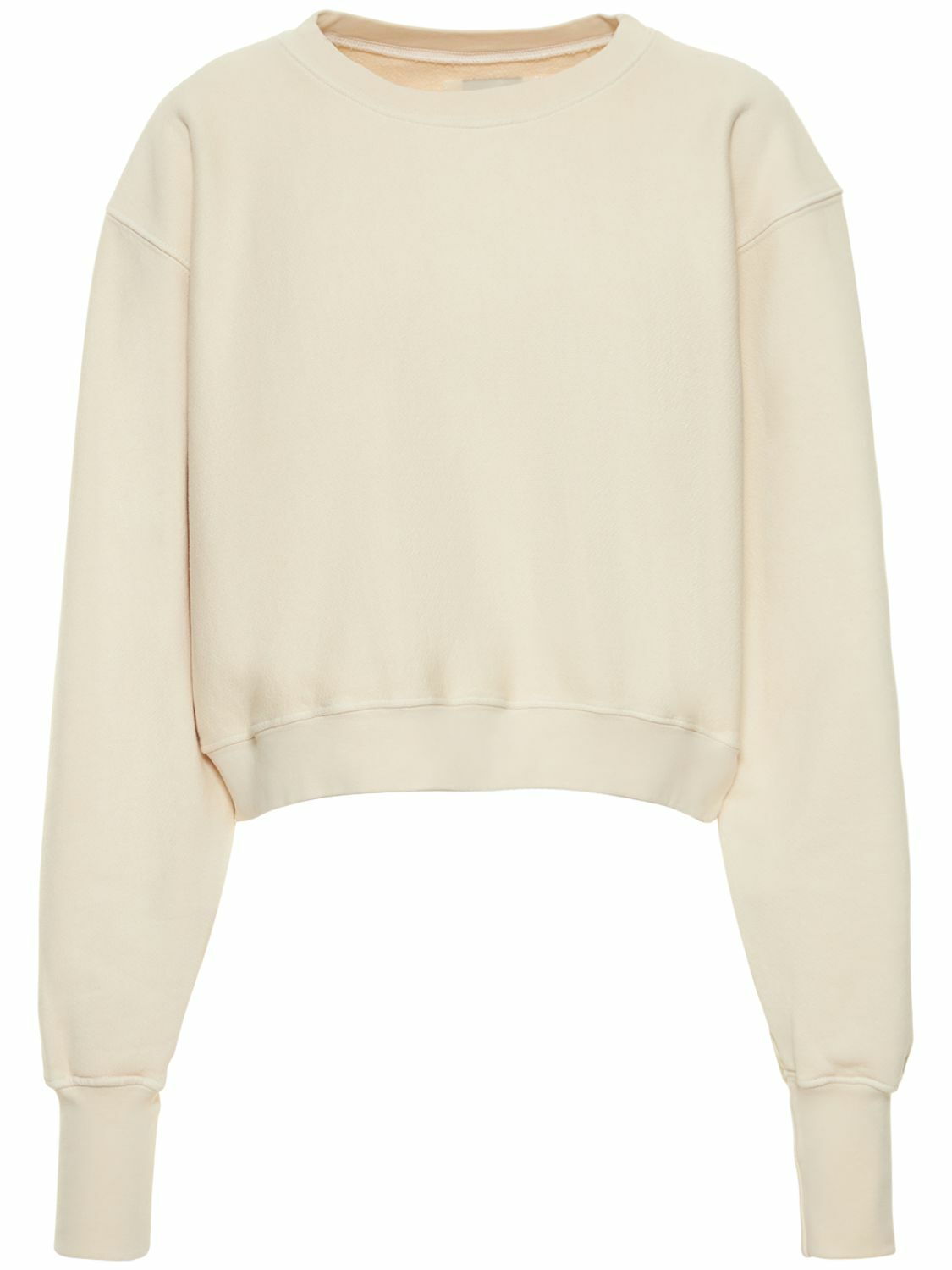 LES TIEN Cropped Cotton Sweatshirt