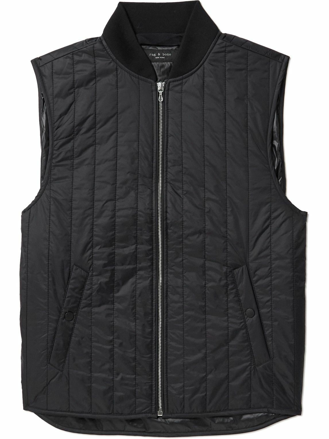 Rag & Bone - Asher Quilted Padded Shell Gilet - Black Rag and Bone