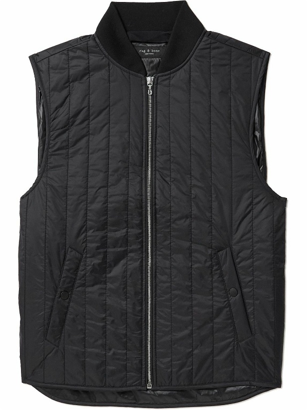 Photo: Rag & Bone - Asher Quilted Padded Shell Gilet - Black