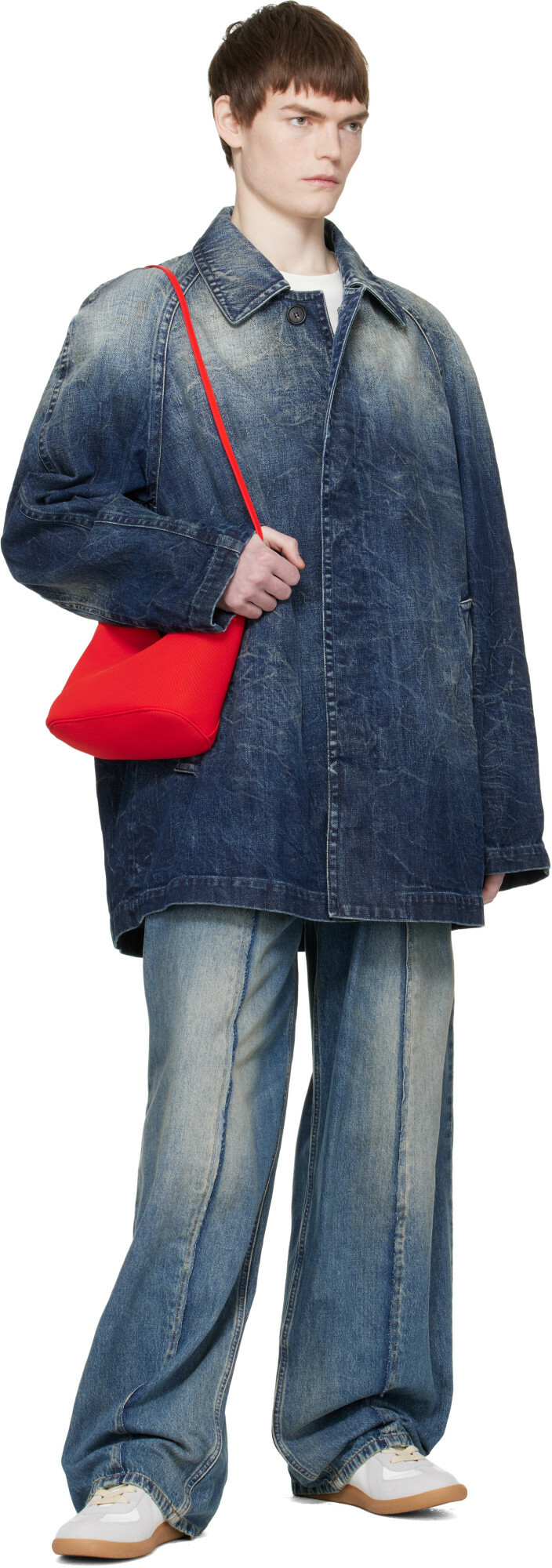 MM6 Maison Margiela Blue Wide-Leg Jeans