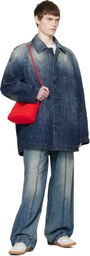 MM6 Maison Margiela Blue Wide-Leg Jeans