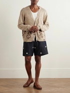 Kartik Research - Distressed Intarsia Kala Cotton Cardigan - Neutrals