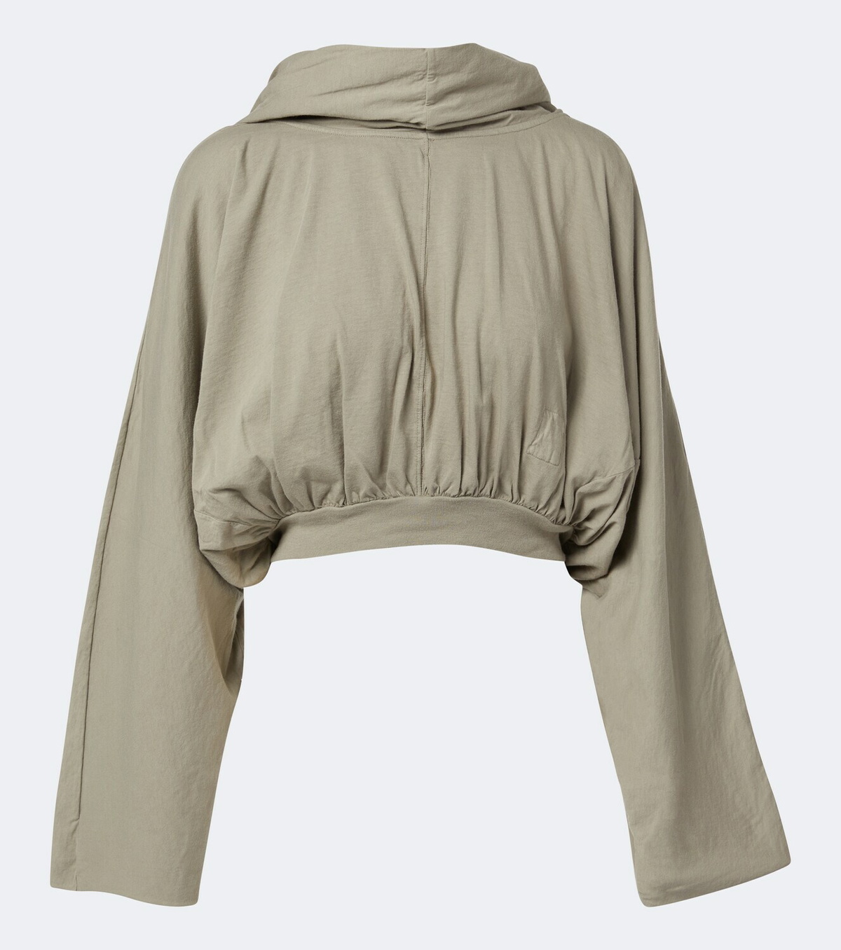 Rick Owens DRKSHDW cropped cotton jersey hoodie