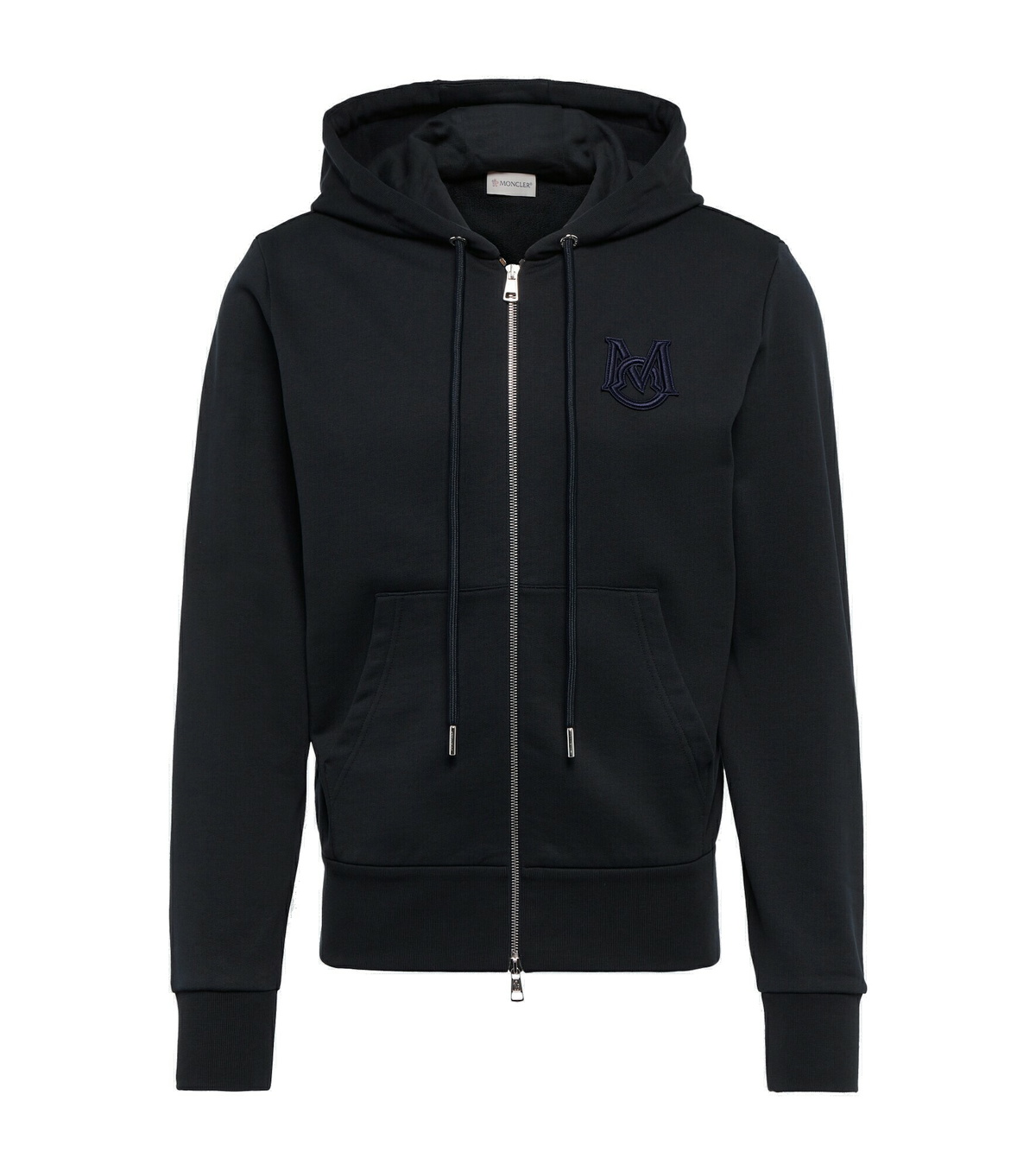 Moncler - Zipped cotton hoodie Moncler