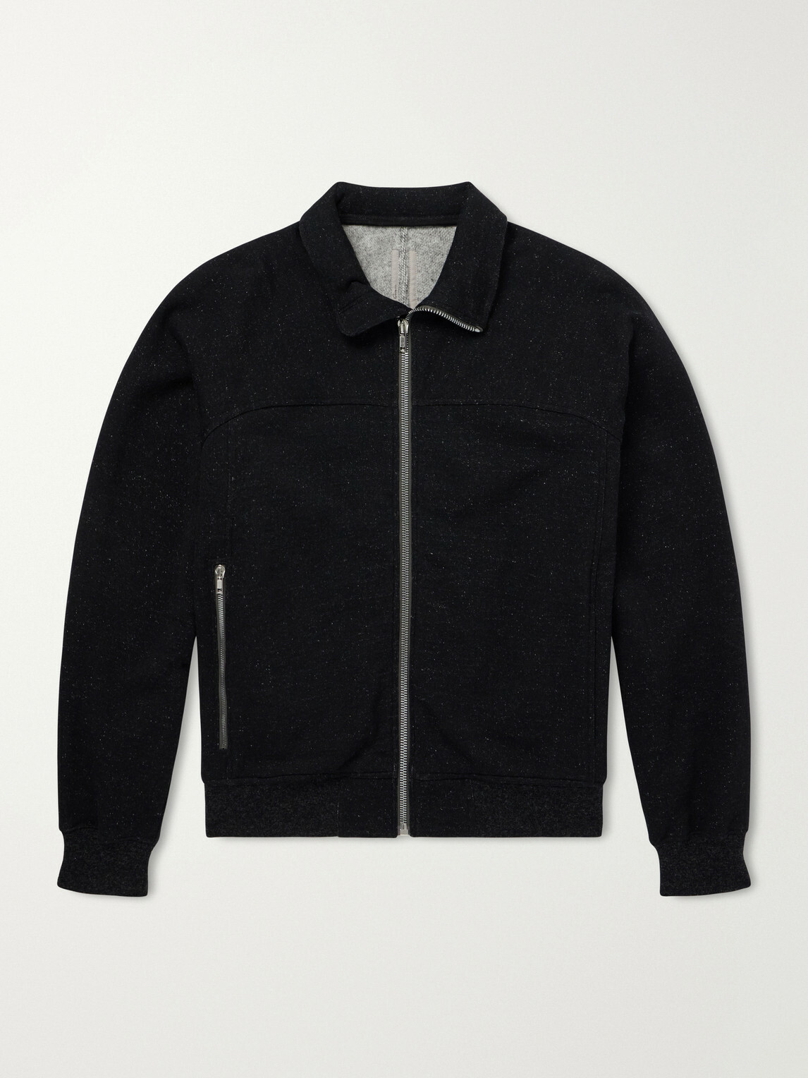 Rick Owens - Wool and Cotton-Blend Zip-Up Sweater - Black