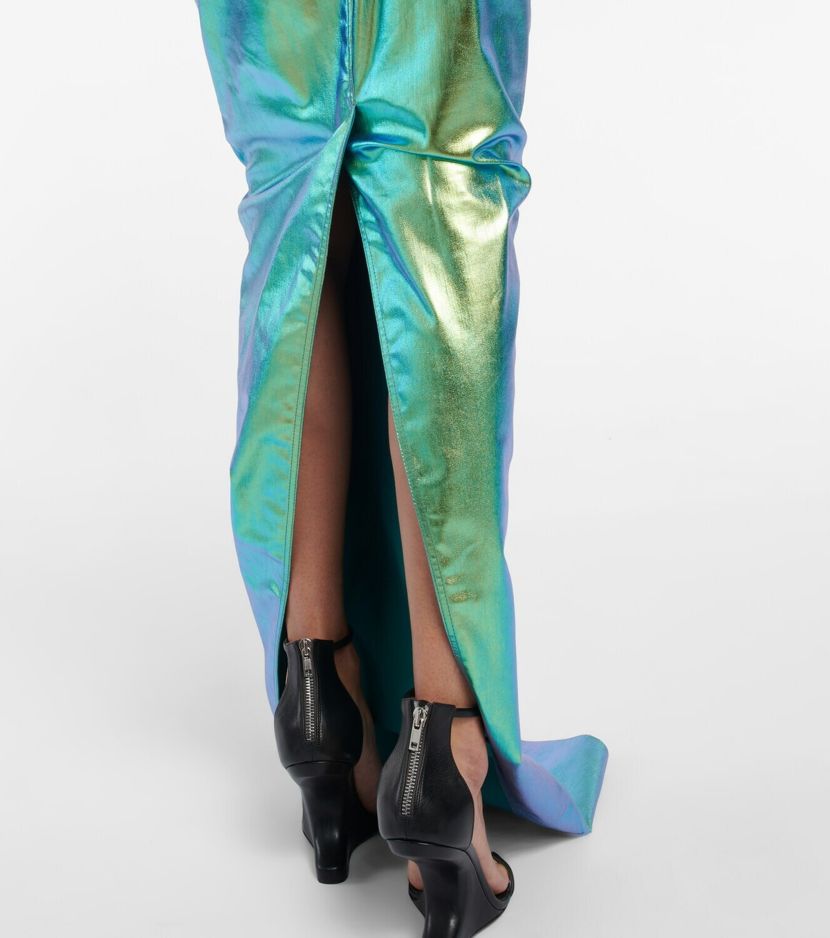 【関税＆送料込み】Rick Owens Prong Long Denim Dress Rick Owens Prong Denim Metallic Strapless Gown Dress As Seen