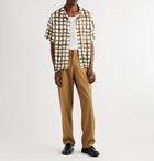 Stüssy - Camp-Collar Checked Woven Shirt - Neutrals