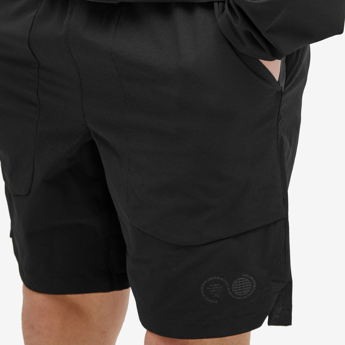Purple Mountain Observatory Men's Colourblock Climbing Shorts in Black