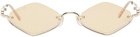 Gucci Gold Geometric Sunglasses