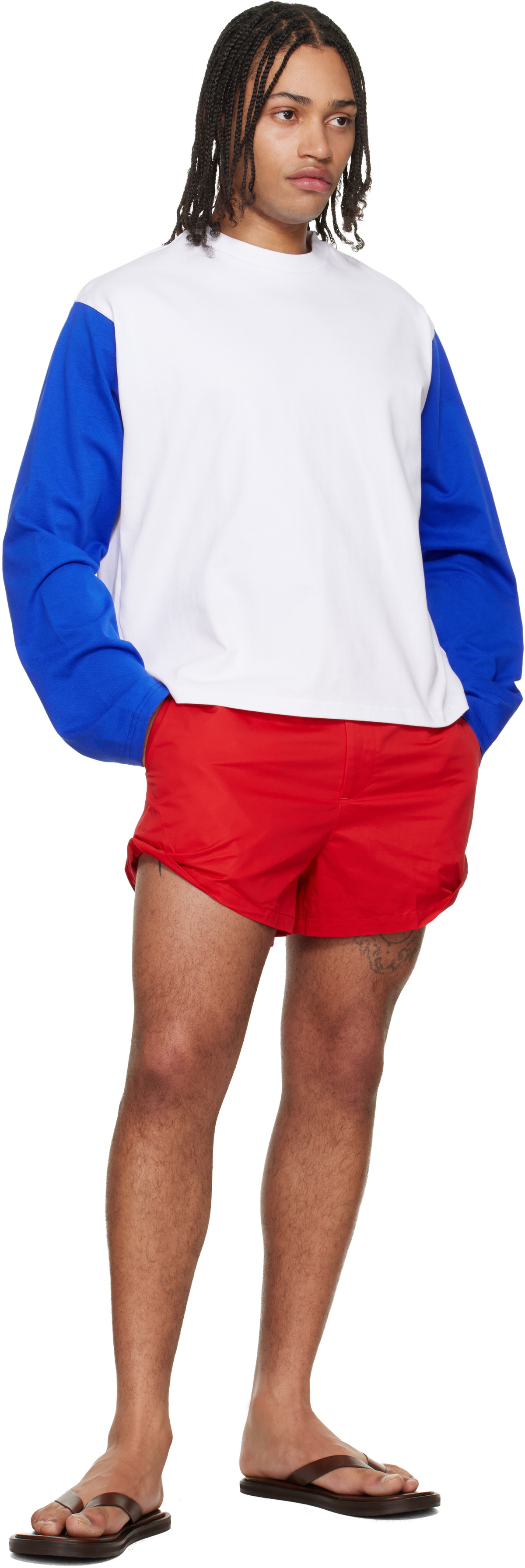 LII White Contrast Long Sleeve T-shirt