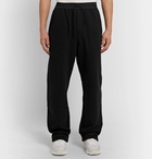 Y-3 - Wide-Leg Loopback Cotton-Jersey Sweatpants - Black