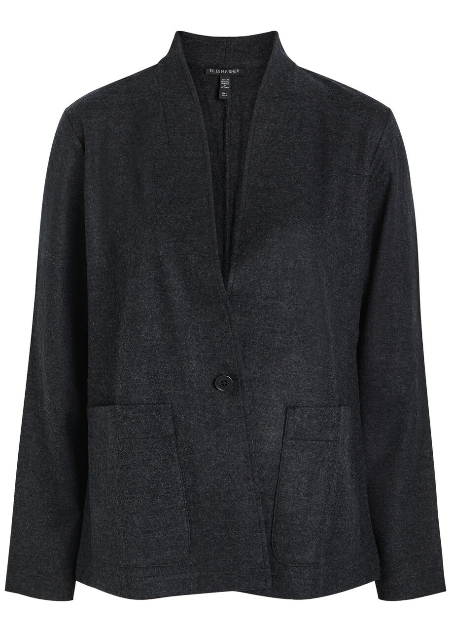 Eileen Fisher Wool Jacket Charcoal