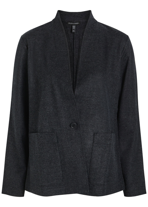 Photo: Eileen Fisher Wool Jacket Charcoal