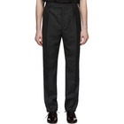 Saint Laurent Black and Silver Lame Trousers