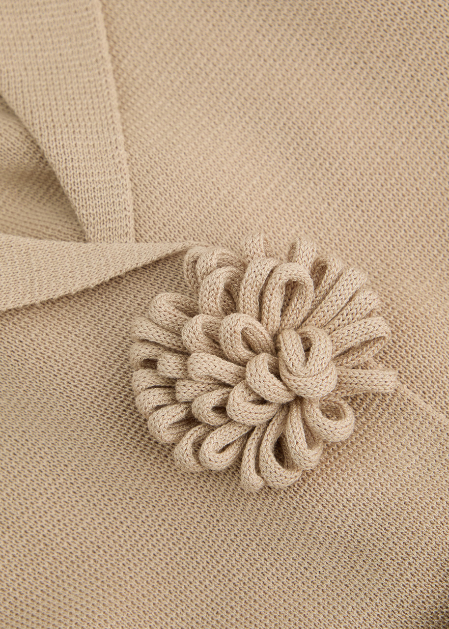 BY Malene Birger Rosa Fine-knit Cardigan Beige