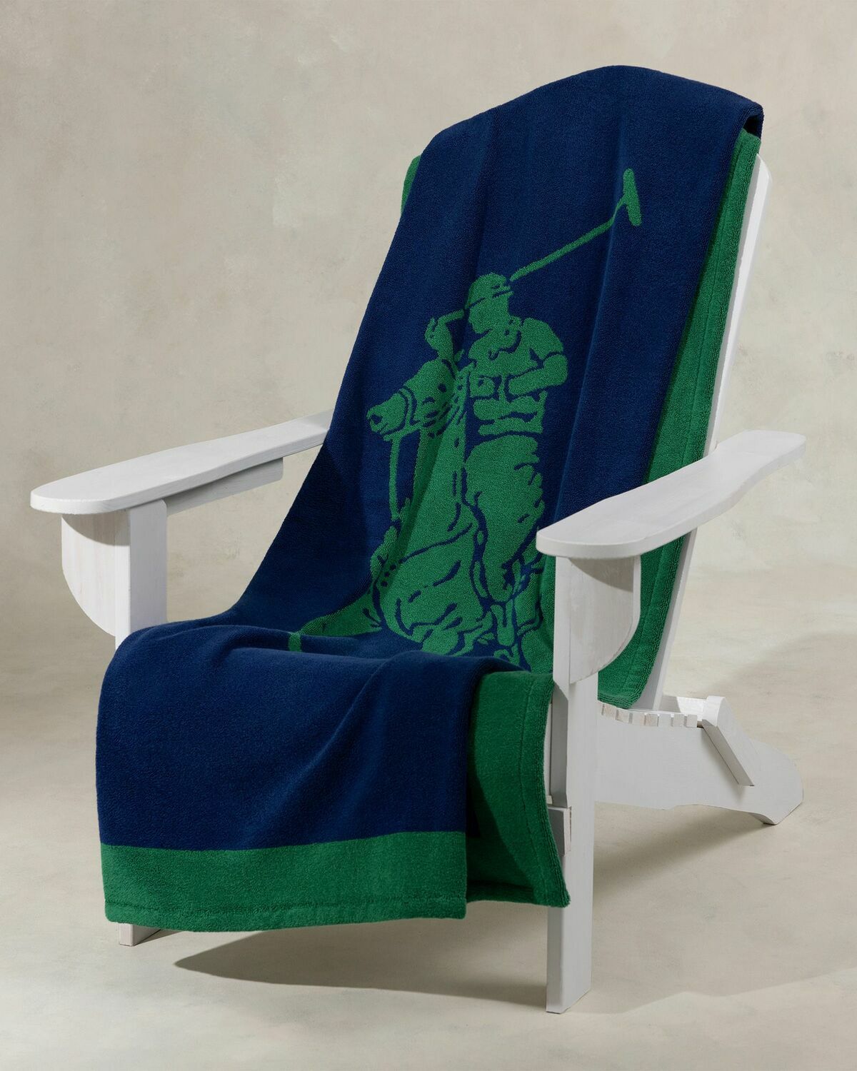 Polo Ralph Lauren Polo Jacquard Beach Towel 100 Cm X 170 Cm Blue/Green Bathing